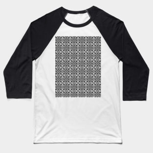 Pattern black and white Portuguese tile Baseball T-Shirt